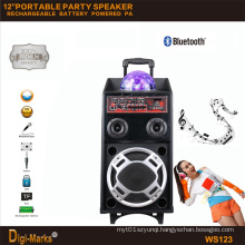 12′′ Mobile Party DJ LED Karaoke Trolley Bluetooth Active Speaker